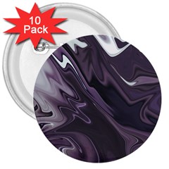 Purple Marble Digital Abstract 3  Buttons (10 Pack)  by Pakrebo