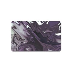 Purple Marble Digital Abstract Magnet (name Card) by Pakrebo