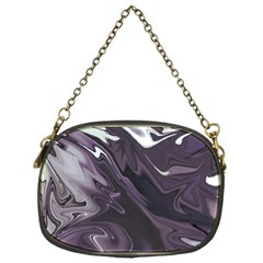 Purple Marble Digital Abstract Chain Purse (one Side) by Pakrebo