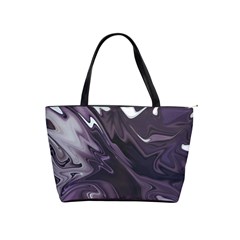 Purple Marble Digital Abstract Classic Shoulder Handbag by Pakrebo