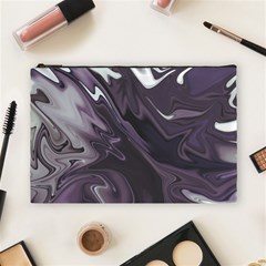 Purple Marble Digital Abstract Cosmetic Bag (large) by Pakrebo