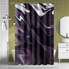 Purple Marble Digital Abstract Shower Curtain 48  X 72  (small)  by Pakrebo