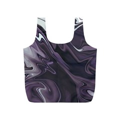 Purple Marble Digital Abstract Full Print Recycle Bag (s) by Pakrebo