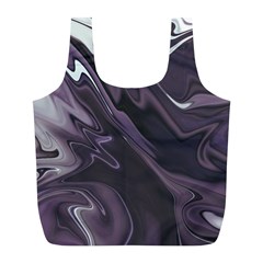 Purple Marble Digital Abstract Full Print Recycle Bag (l) by Pakrebo