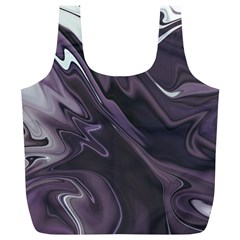 Purple Marble Digital Abstract Full Print Recycle Bag (xl) by Pakrebo