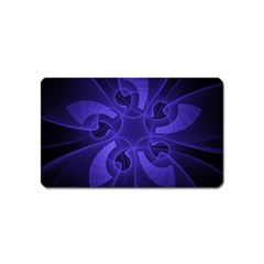 Fractal Blue Star Abstract Magnet (name Card) by Pakrebo