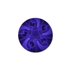 Fractal Blue Star Abstract Golf Ball Marker by Pakrebo