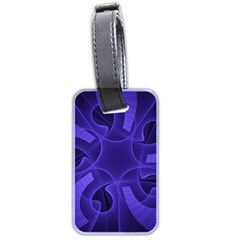 Fractal Blue Star Abstract Luggage Tag (two Sides) by Pakrebo