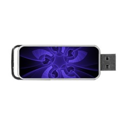 Fractal Blue Star Abstract Portable Usb Flash (two Sides) by Pakrebo