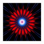 Red White Blue Burst Fractal Medium Glasses Cloth (2 Sides) Front