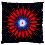 Red White Blue Burst Fractal Standard Flano Cushion Case (One Side) Front