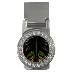 Fractal Texture Pattern Flame Money Clips (cz)  by Pakrebo