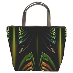 Fractal Texture Pattern Flame Bucket Bag by Pakrebo