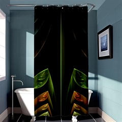 Fractal Texture Pattern Flame Shower Curtain 36  X 72  (stall)  by Pakrebo