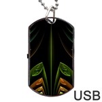 Fractal Texture Pattern Flame Dog Tag USB Flash (One Side) Front