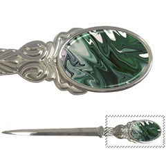 Green Marble Digital Abstract Letter Opener by Pakrebo