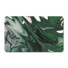 Green Marble Digital Abstract Magnet (rectangular) by Pakrebo