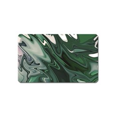 Green Marble Digital Abstract Magnet (name Card) by Pakrebo