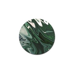 Green Marble Digital Abstract Golf Ball Marker by Pakrebo