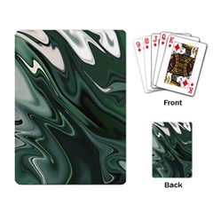 Green Marble Digital Abstract Playing Cards Single Design (rectangle) by Pakrebo