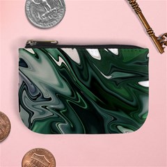 Green Marble Digital Abstract Mini Coin Purse by Pakrebo