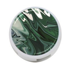 Green Marble Digital Abstract 4-port Usb Hub (two Sides) by Pakrebo