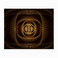 Fractal Copper Amber Abstract Small Glasses Cloth (2 Sides) by Pakrebo