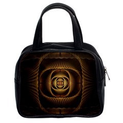 Fractal Copper Amber Abstract Classic Handbag (two Sides) by Pakrebo