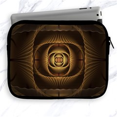 Fractal Copper Amber Abstract Apple Ipad 2/3/4 Zipper Cases by Pakrebo