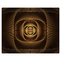 Fractal Copper Amber Abstract Double Sided Flano Blanket (medium)  by Pakrebo