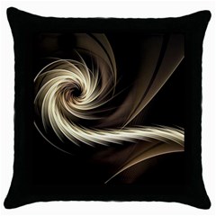 Fractal Background Pattern Curve Throw Pillow Case (black) by Pakrebo