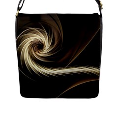 Fractal Background Pattern Curve Flap Closure Messenger Bag (l) by Pakrebo