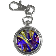 Soft Swirls Fractal Design Key Chain Watches by Pakrebo