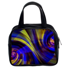 Soft Swirls Fractal Design Classic Handbag (two Sides) by Pakrebo