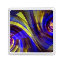 Soft Swirls Fractal Design Memory Card Reader (square) by Pakrebo