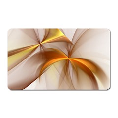 Abstract Gold White Background Magnet (rectangular) by Pakrebo