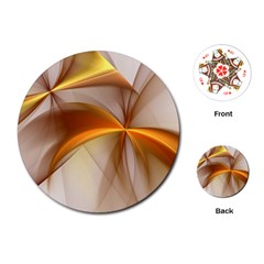 Abstract Gold White Background Playing Cards Single Design (round) by Pakrebo