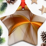 Abstract Gold White Background Star Ornament (Two Sides) Front