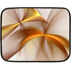 Abstract Gold White Background Double Sided Fleece Blanket (mini)  by Pakrebo