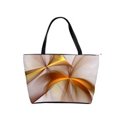 Abstract Gold White Background Classic Shoulder Handbag by Pakrebo