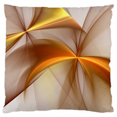 Abstract Gold White Background Large Cushion Case (one Side) by Pakrebo