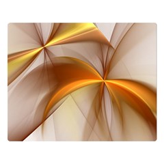 Abstract Gold White Background Double Sided Flano Blanket (large)  by Pakrebo