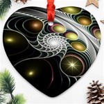 Fractal Bulbs Fantasy Curve Heart Ornament (Two Sides) Front