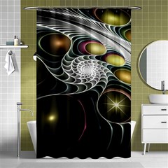 Fractal Bulbs Fantasy Curve Shower Curtain 48  X 72  (small)  by Pakrebo