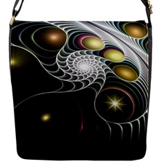 Fractal Bulbs Fantasy Curve Flap Closure Messenger Bag (s) by Pakrebo