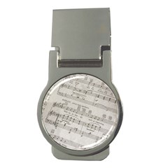 Sheet Music Paper Notes Antique Money Clips (round)  by Pakrebo