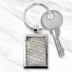 Sheet Music Paper Notes Antique Key Chain (rectangle) by Pakrebo