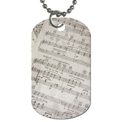 Sheet Music Paper Notes Antique Dog Tag (one Side) by Pakrebo