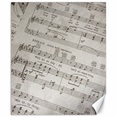 Sheet Music Paper Notes Antique Canvas 8  X 10  by Pakrebo