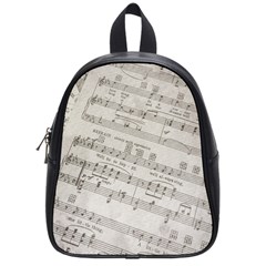 Sheet Music Paper Notes Antique School Bag (small) by Pakrebo